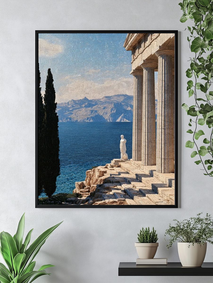 Ancient Seaside Temple Poster. — room view 4