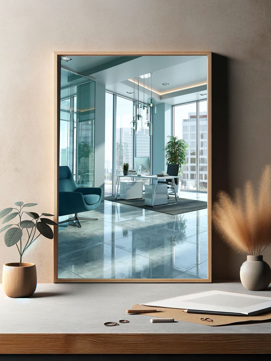 Modern Glass Office Interior Poster. — room view 2
