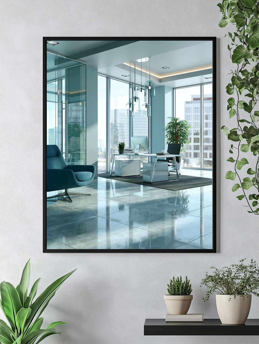 Modern Glass Office Interior Poster. — room view 4