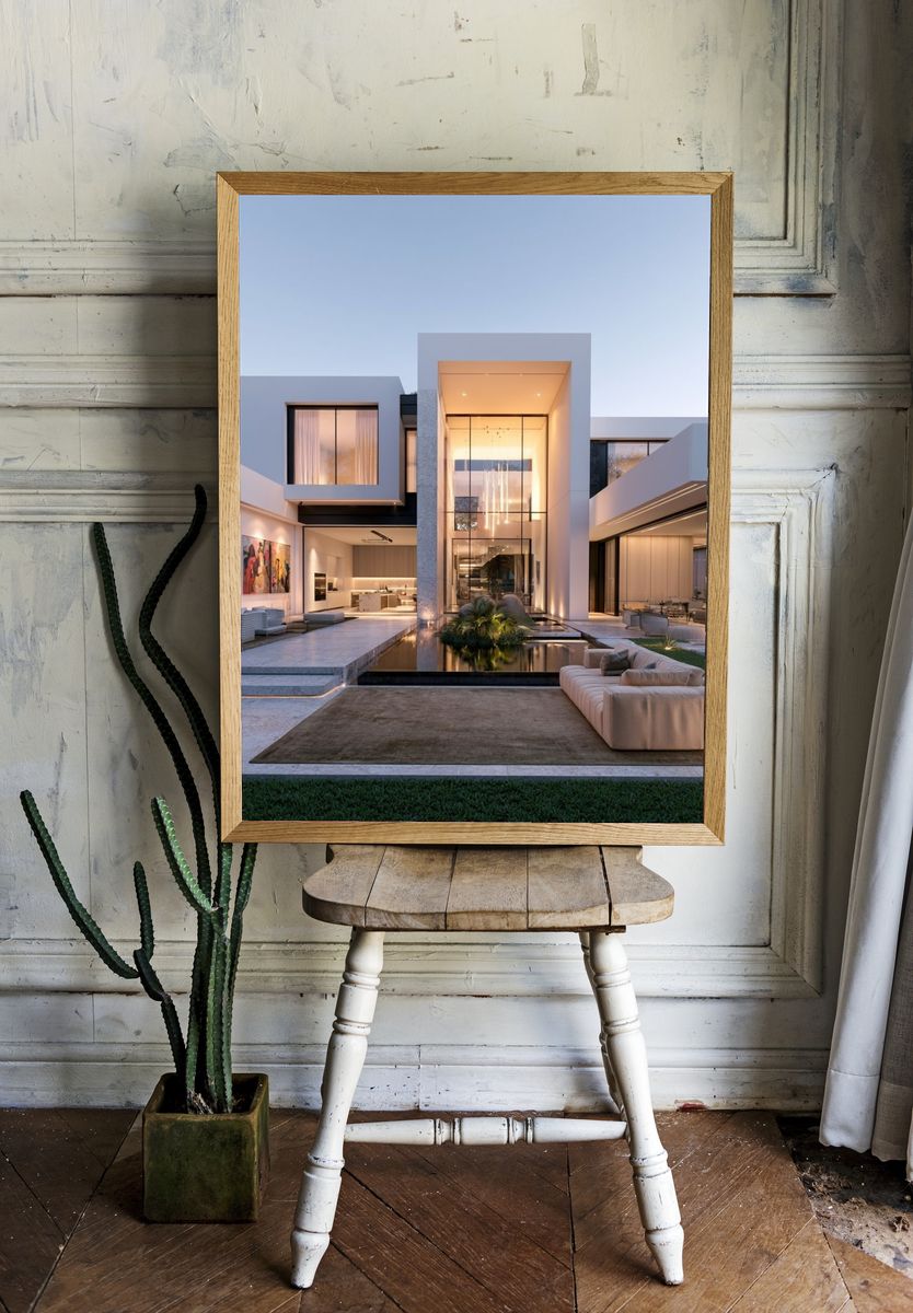 Modern Luxury Villa Photography Poster. room preview
