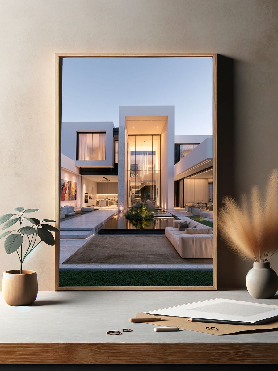 Modern Luxury Villa Photography Poster. — room view 2