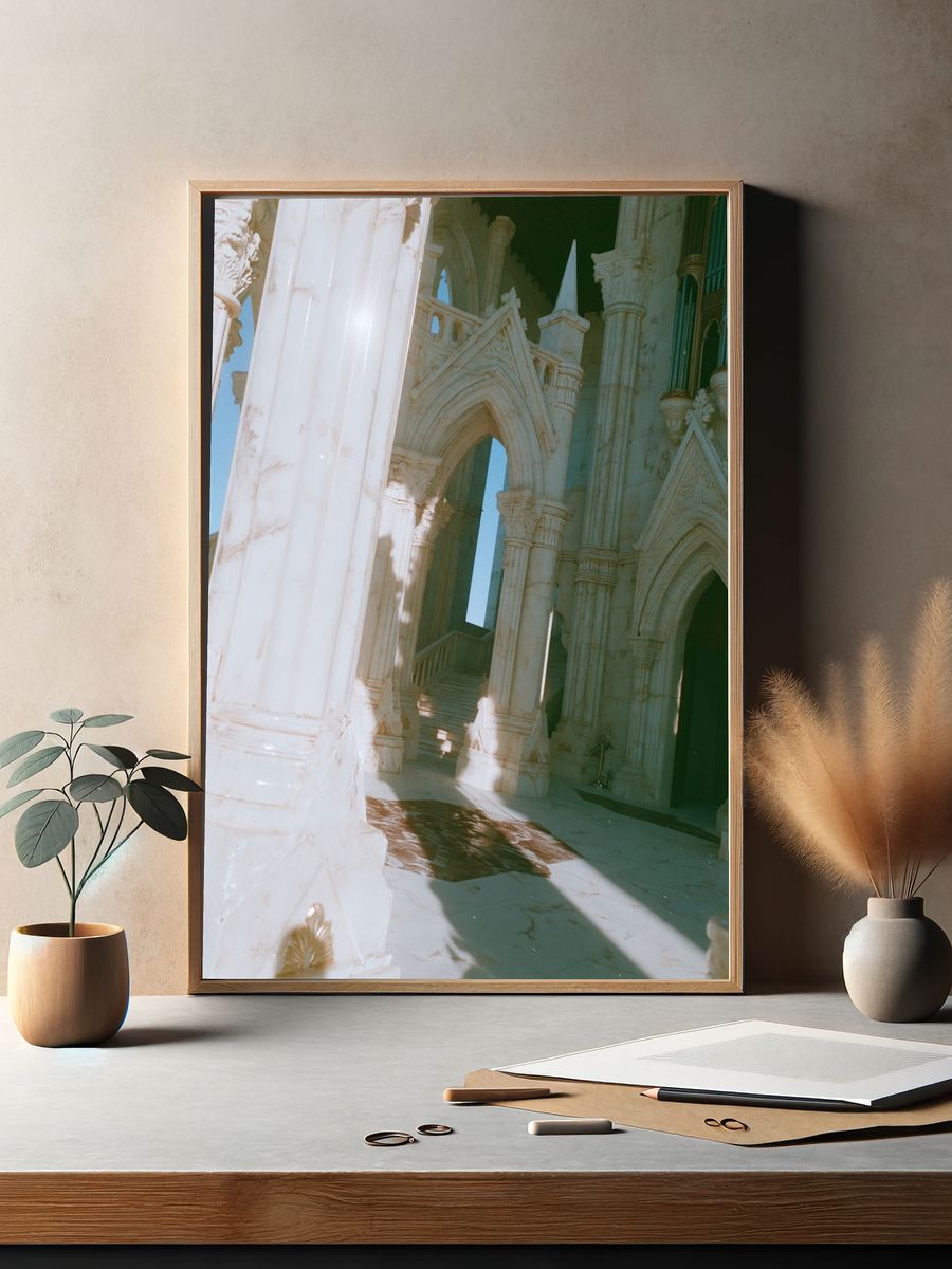 Gothic Marble Hall Photography Poster. — room view 2