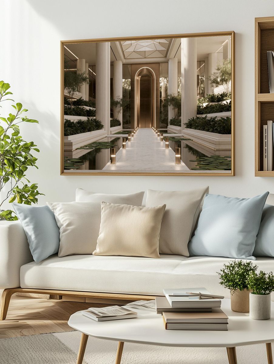 Luxury Atrium Interior Architecture Poster. — room view 2