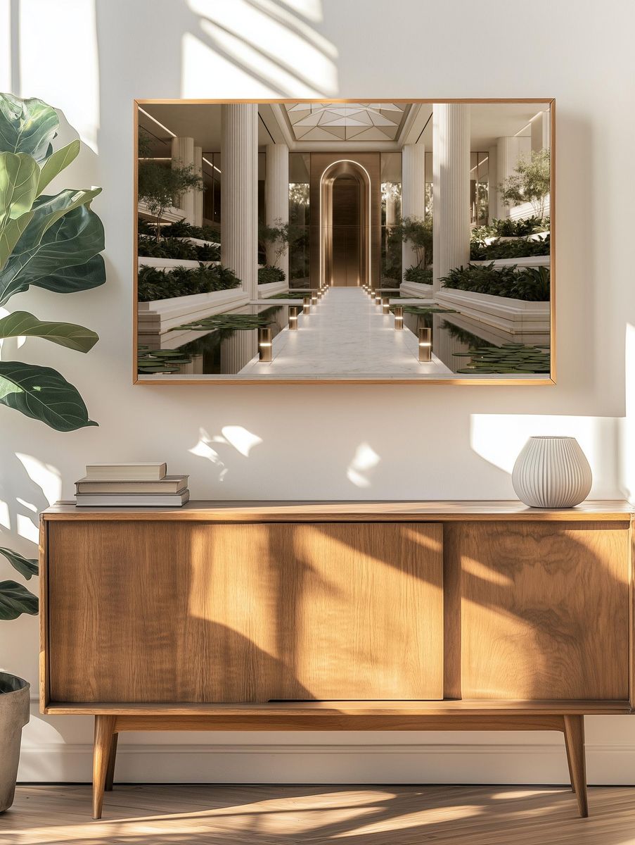 Luxury Atrium Interior Architecture Poster. — room view 3