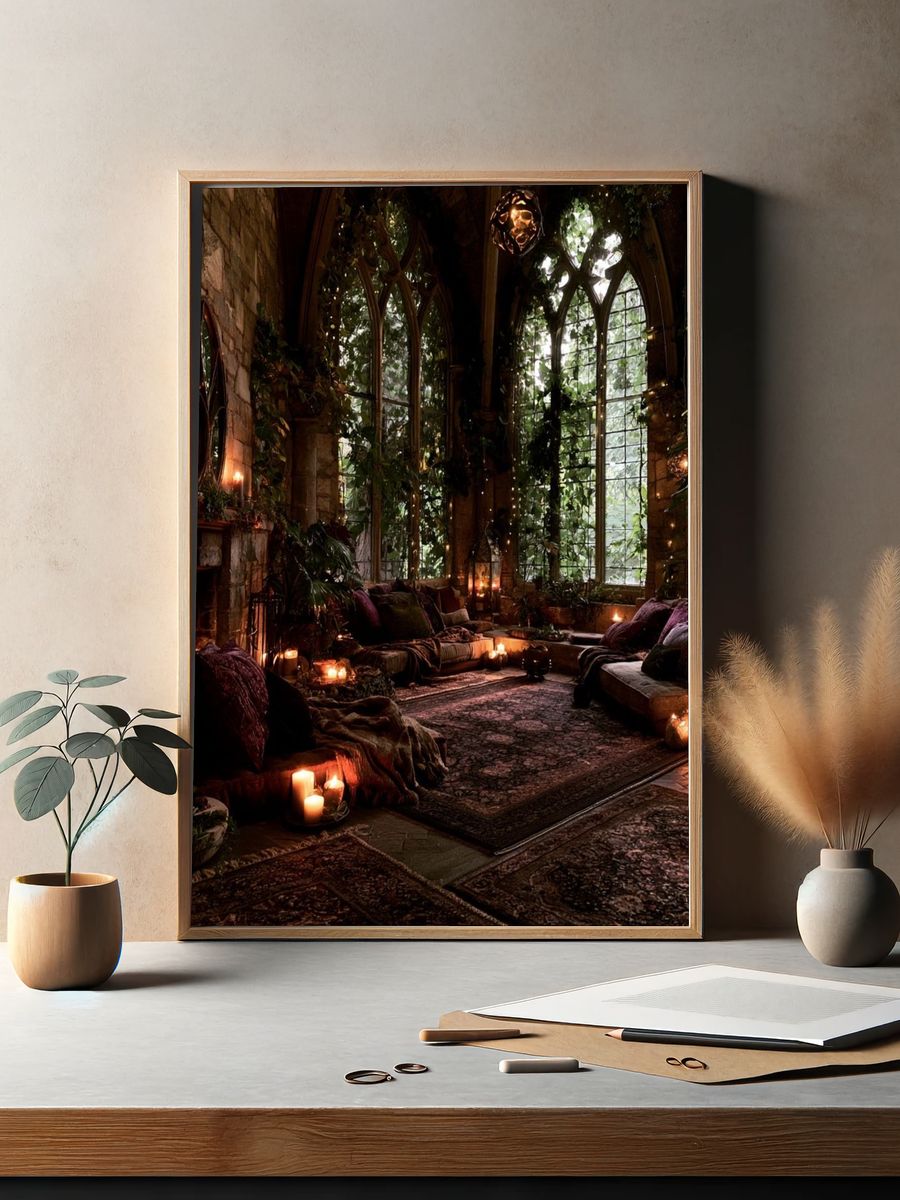 Enchanted Gothic Conservatory Poster. — room view 2