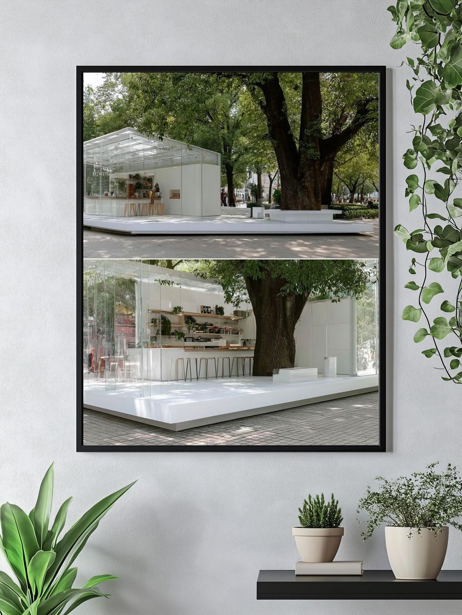 Glass Pavilion in the Park Poster. — room view 4