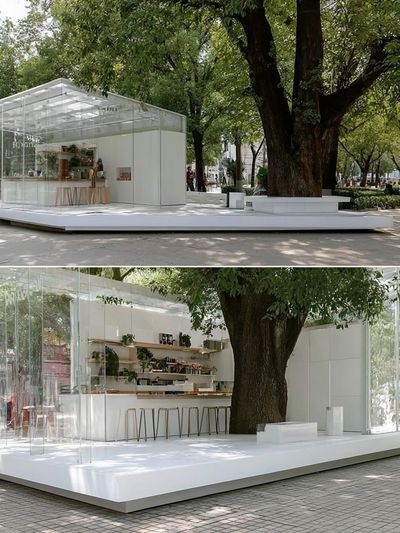 Glass Pavilion in the Park Poster.