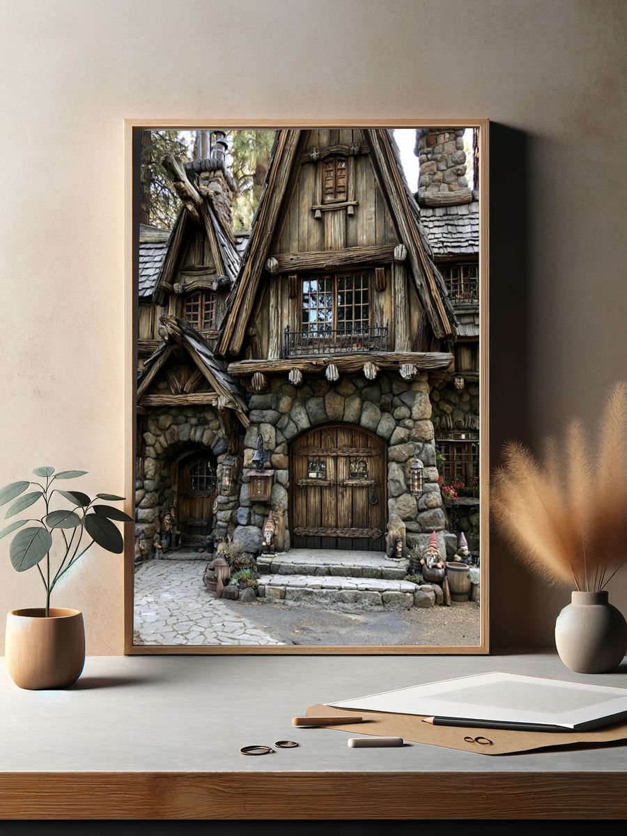 Enchanted Woodland Cottage Poster. — room view 2