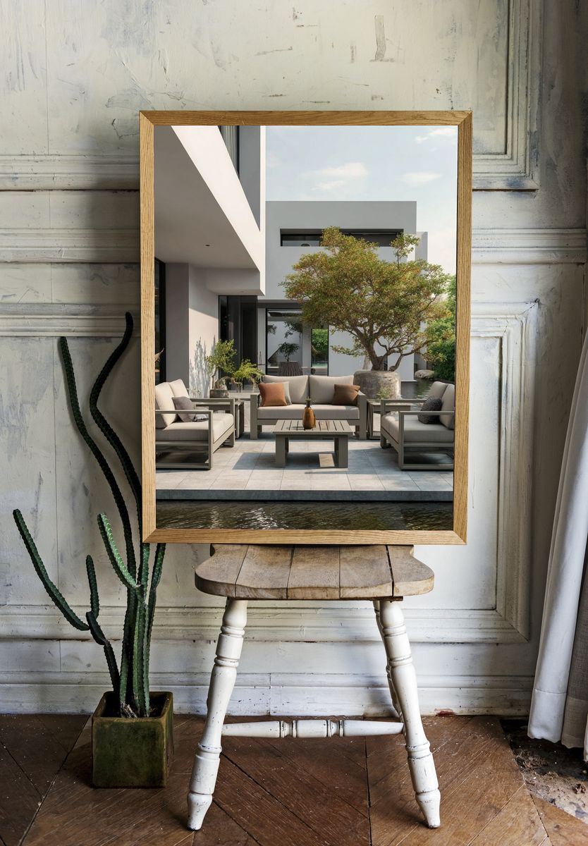 Modern Courtyard Villa Photography Poster. room preview