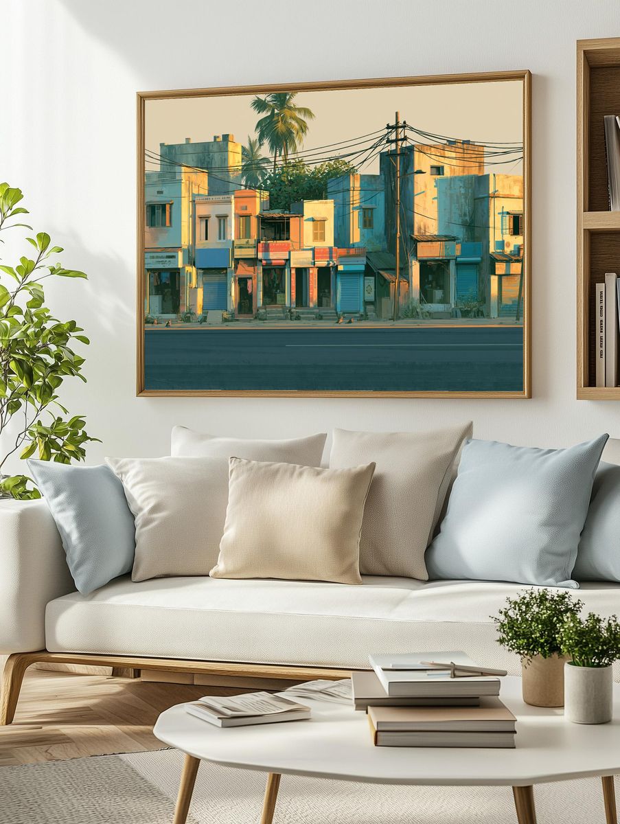 Tropical Streetfront Architecture Poster. — room view 2
