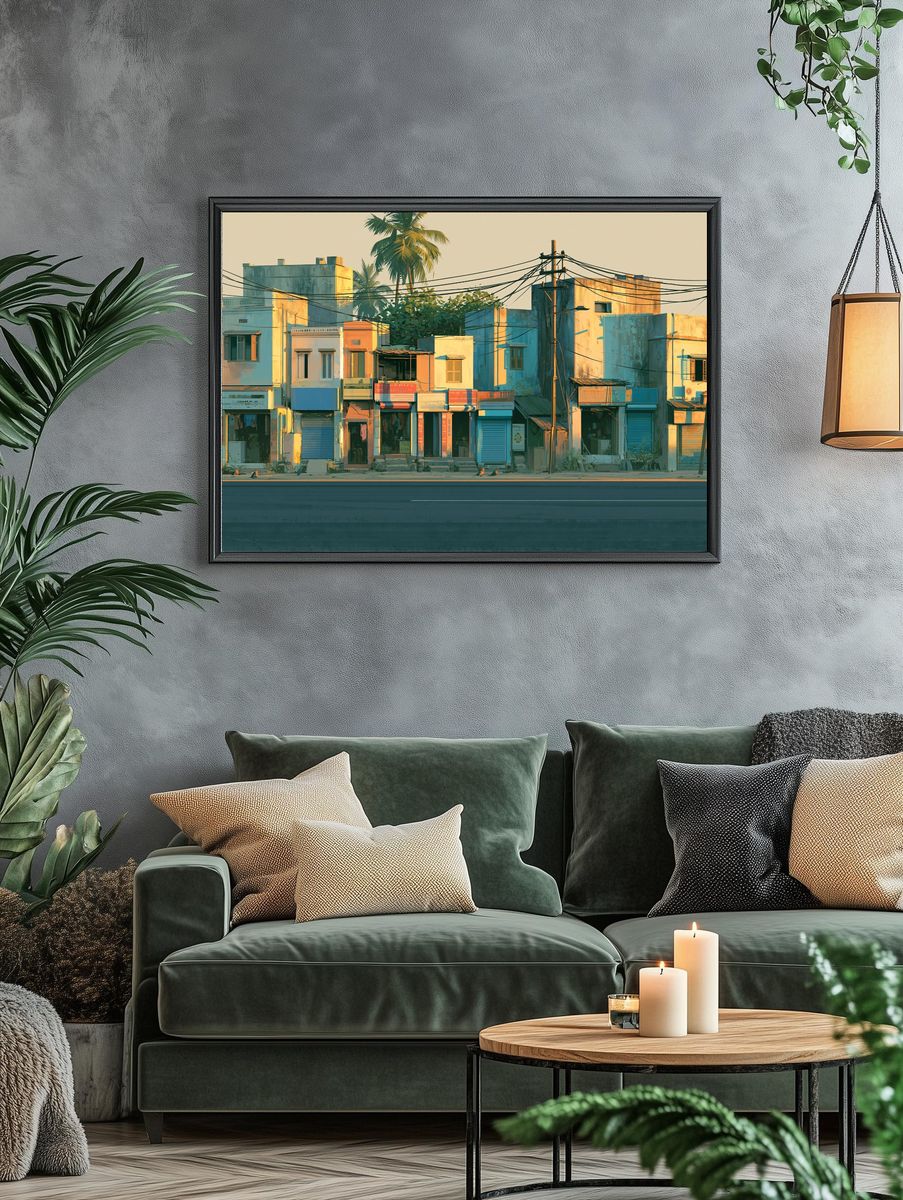 Tropical Streetfront Architecture Poster. — room view 4
