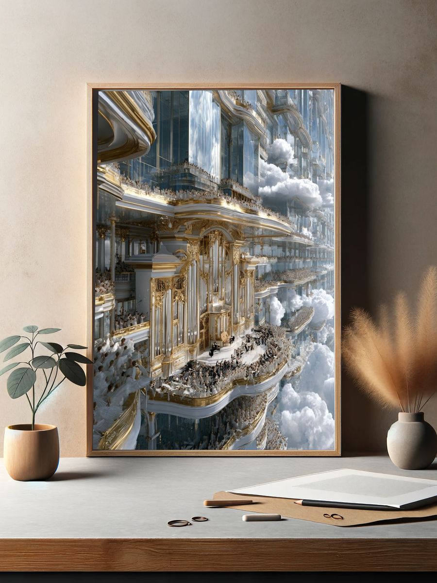 Celestial Palace in the Clouds Poster. — room view 2