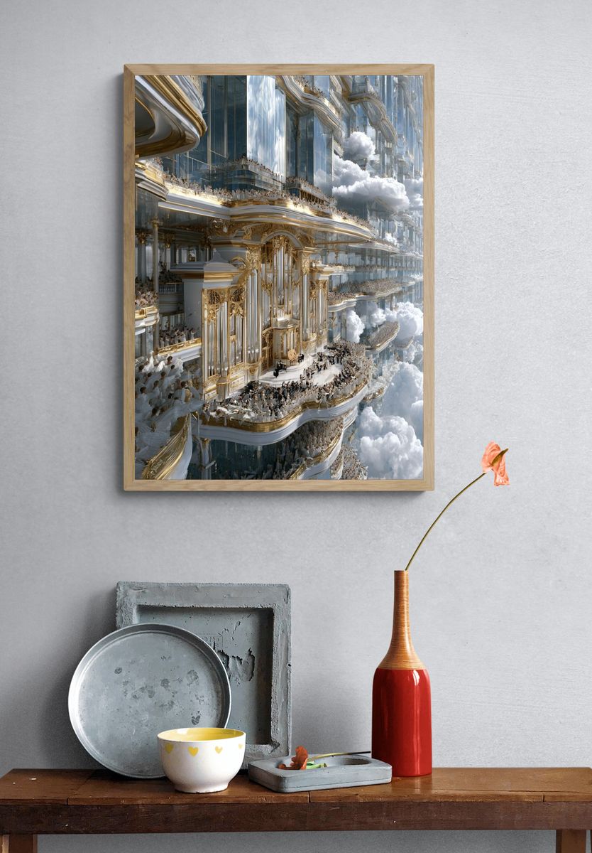 Celestial Palace in the Clouds Poster. — room view 3