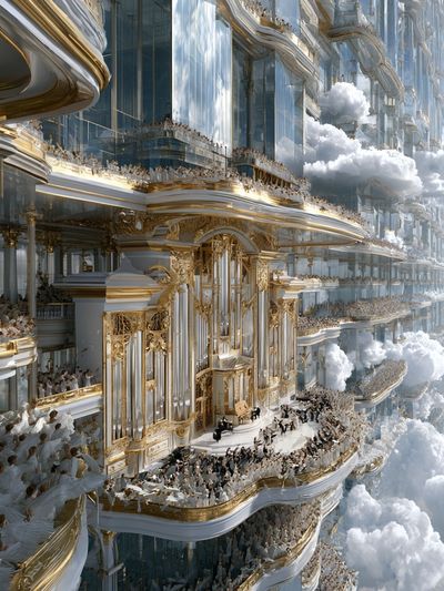 Celestial Palace in the Clouds Poster.