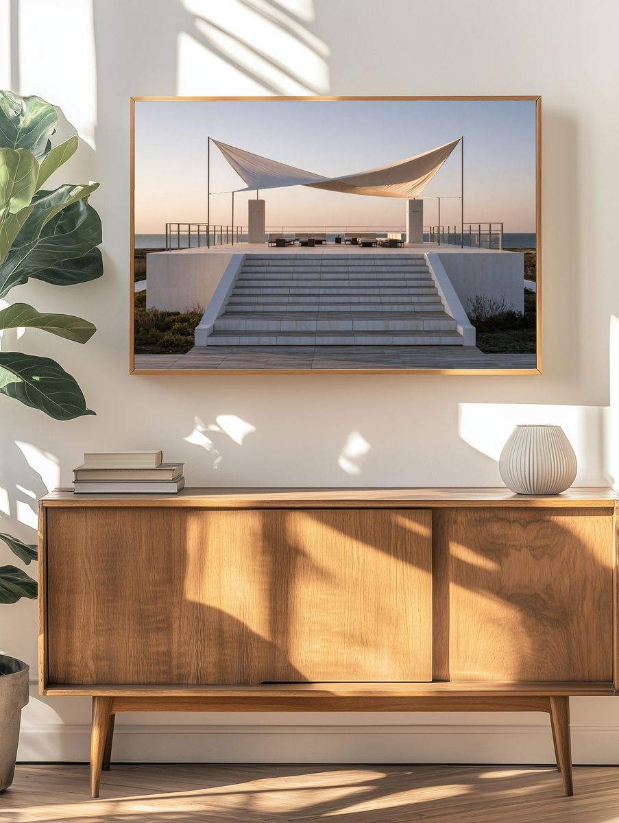 Seaside Pavilion Architecture Poster. — room view 3