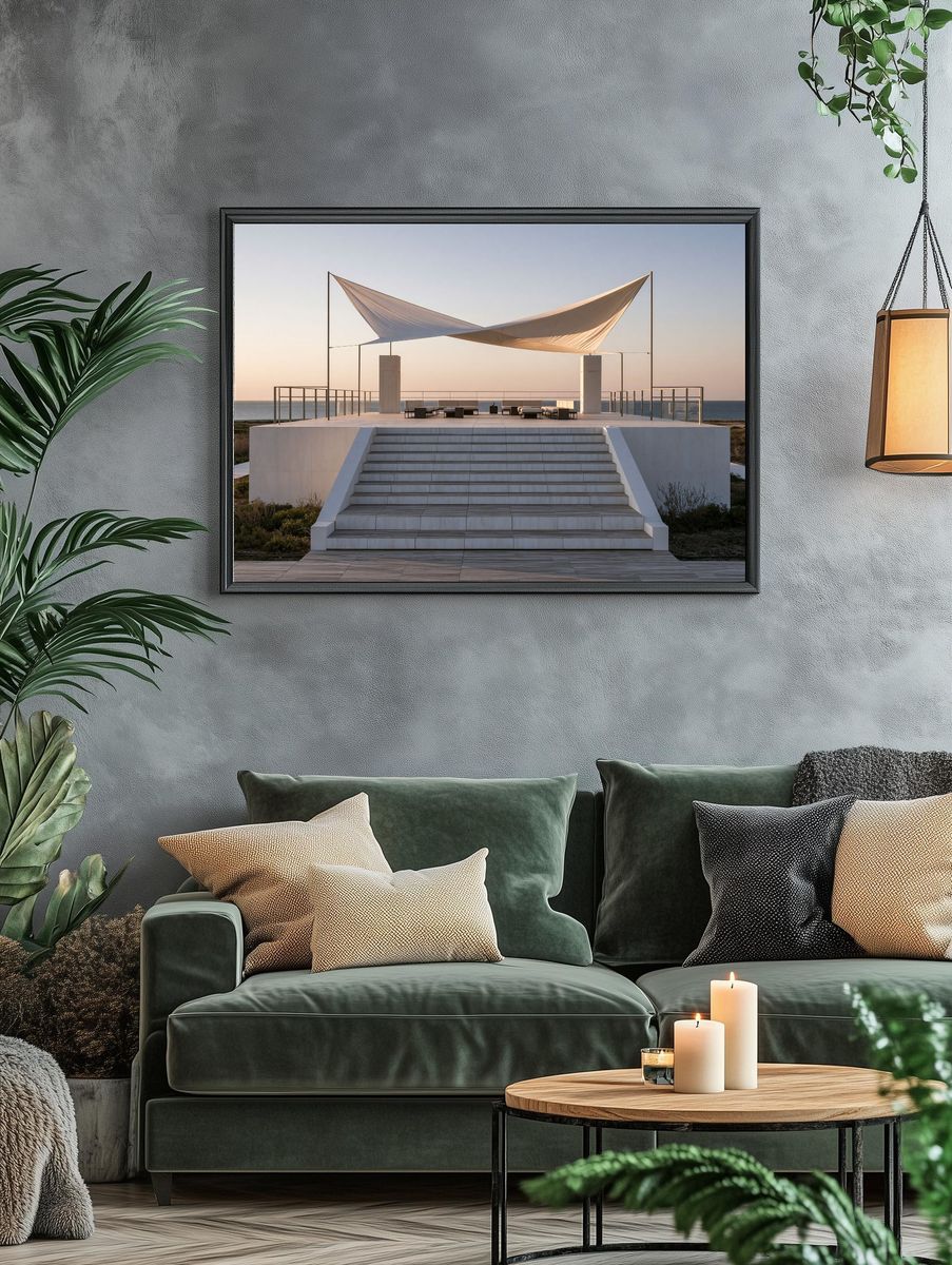 Seaside Pavilion Architecture Poster. — room view 4