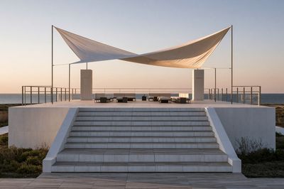 Seaside Pavilion Architecture Poster.