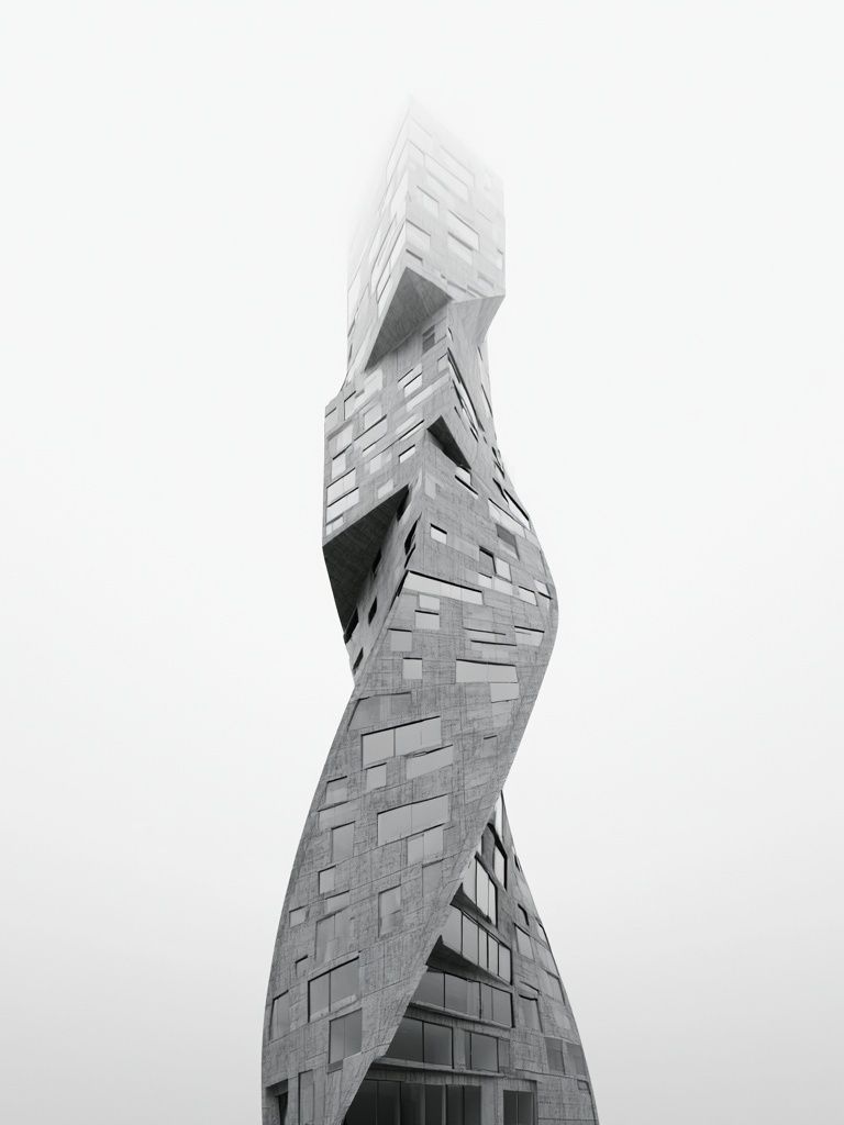 Twisting Tower Architecture Print. poster — architecture art