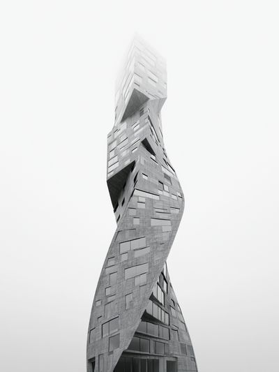 Twisting Tower Architecture Print. poster