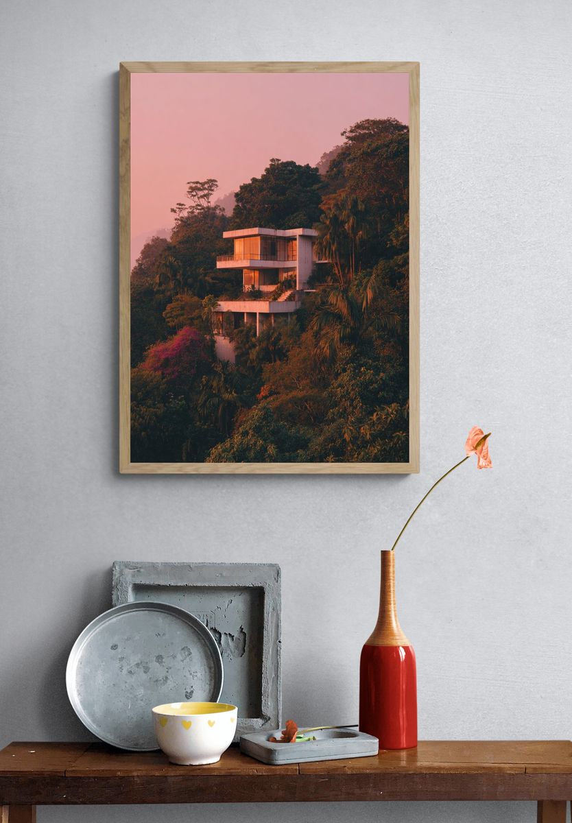 Modern Architecture in Nature — Photography Print. — room view 3