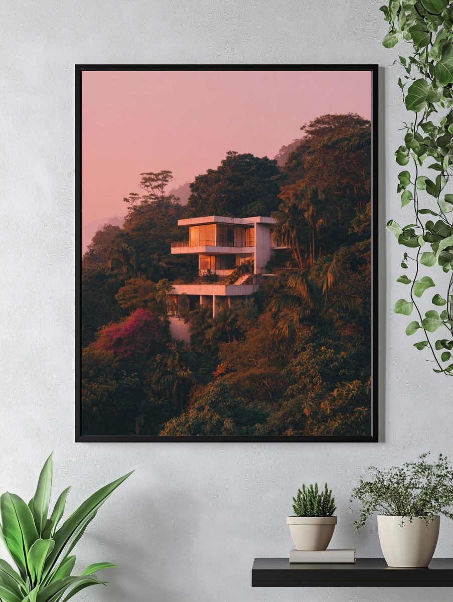 Modern Architecture in Nature — Photography Print. — room view 4