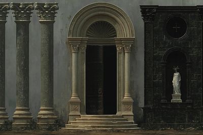 Ancient Facade Architecture Print. poster