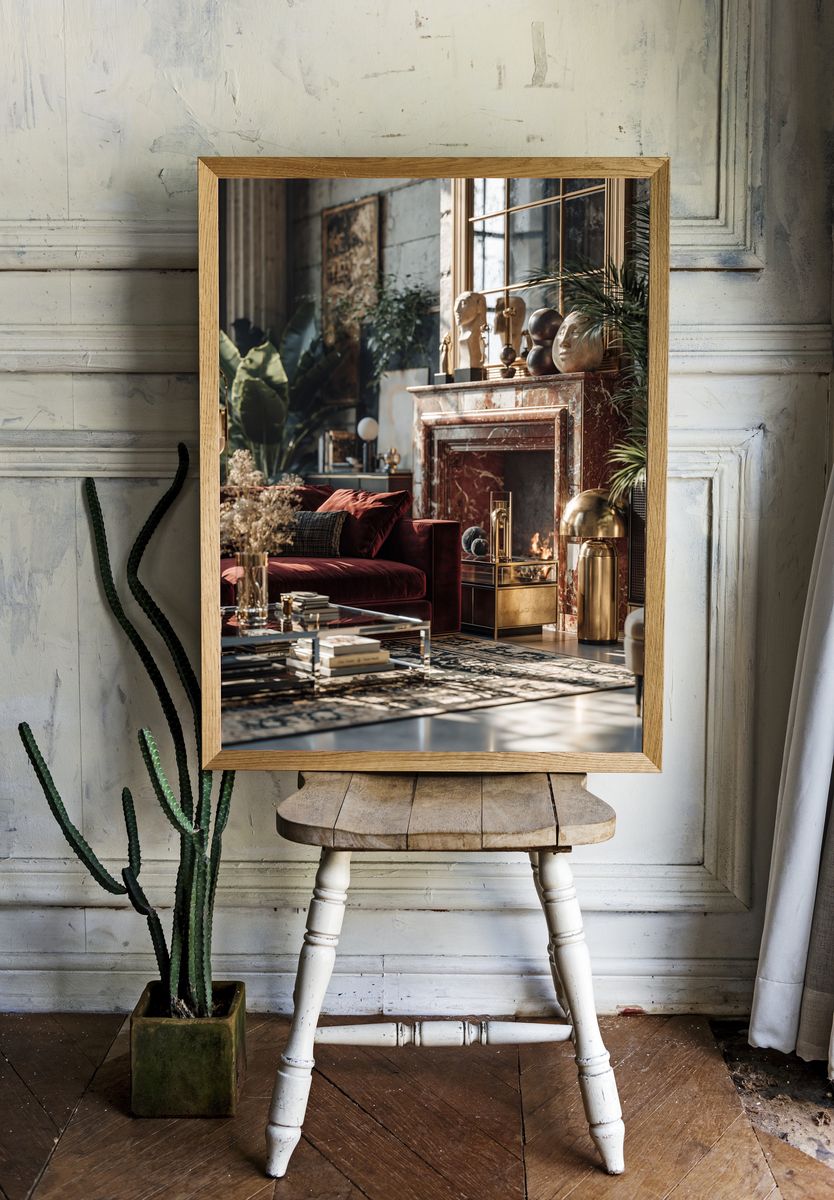 Luxury Art Deco Living Room Print. room preview