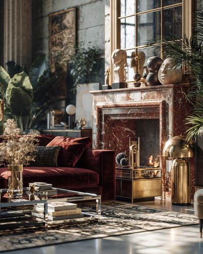 Luxury Art Deco Living Room Print.