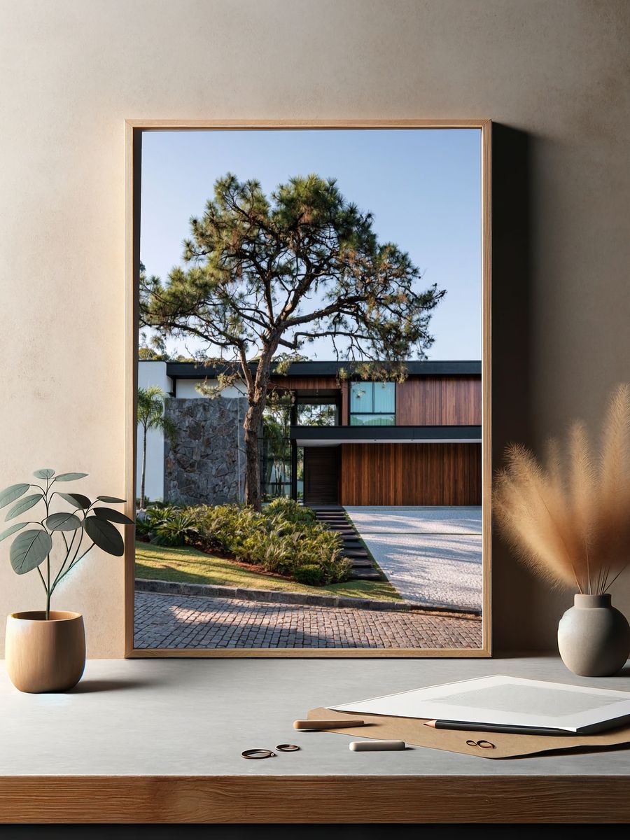 Modern House Exterior Photography Poster. — room view 2