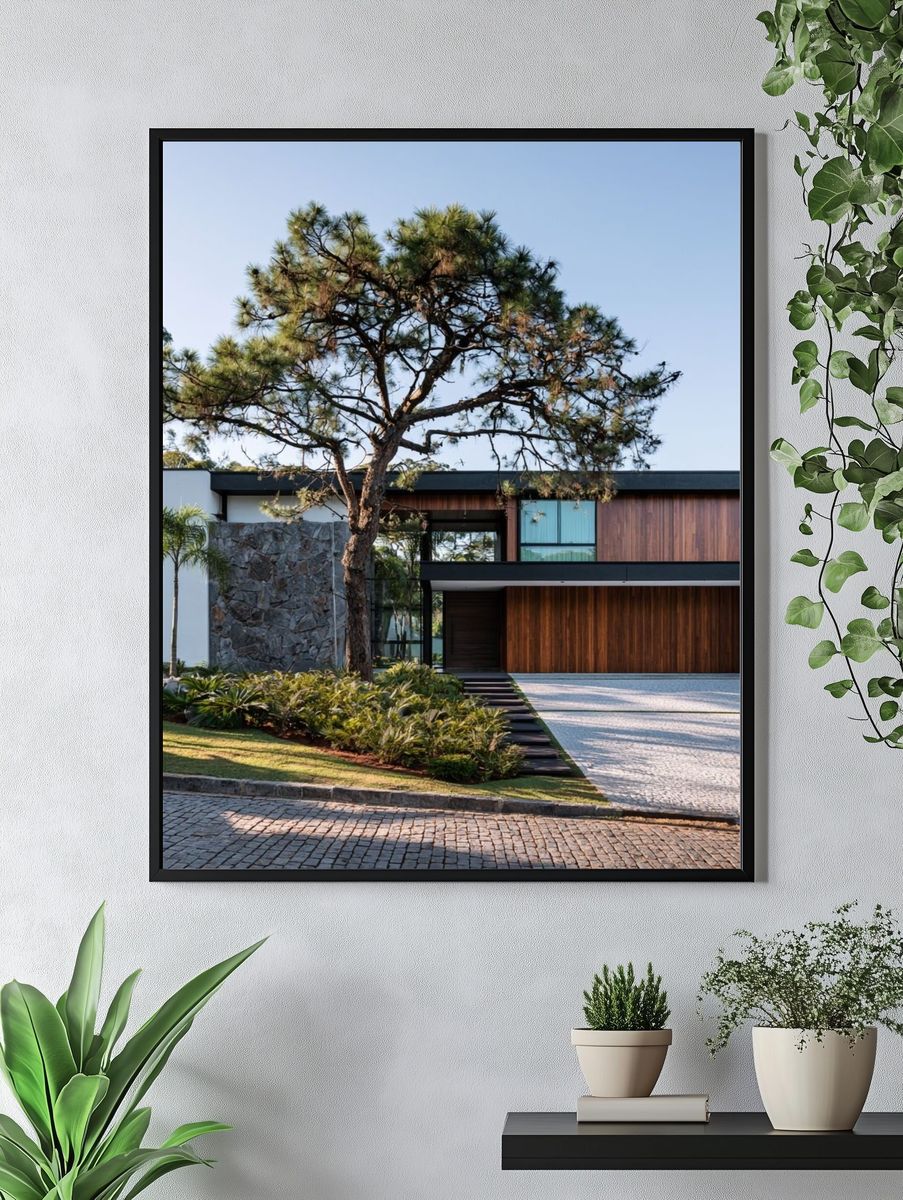 Modern House Exterior Photography Poster. — room view 4
