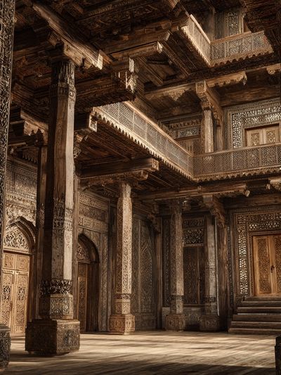 Ornate Palace Interior Photography Poster.