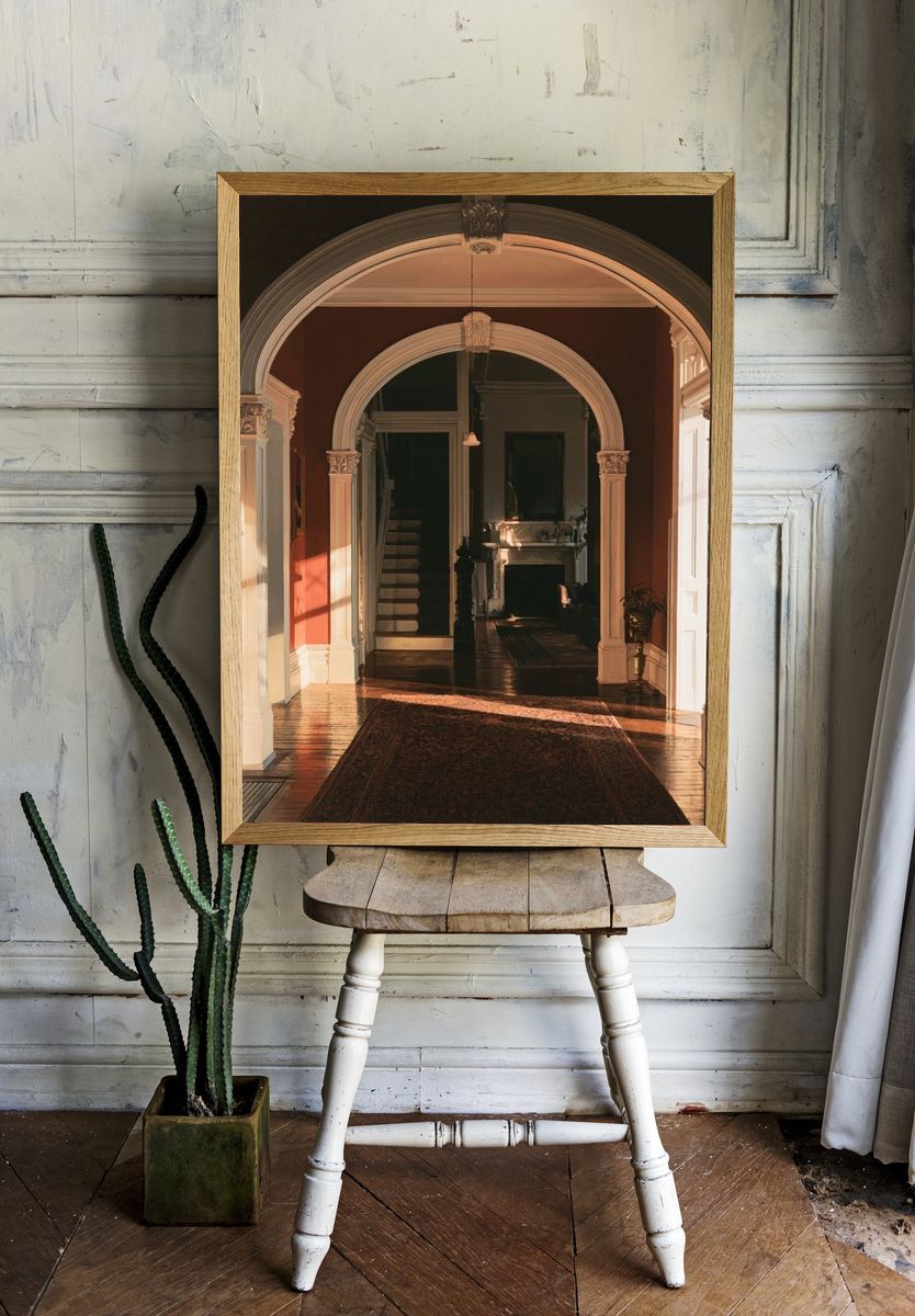 Sunlit Victorian Hallway Photography Poster. — room view 1