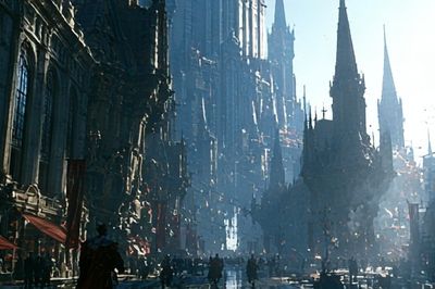 Gothic Cityscape Photography Poster.