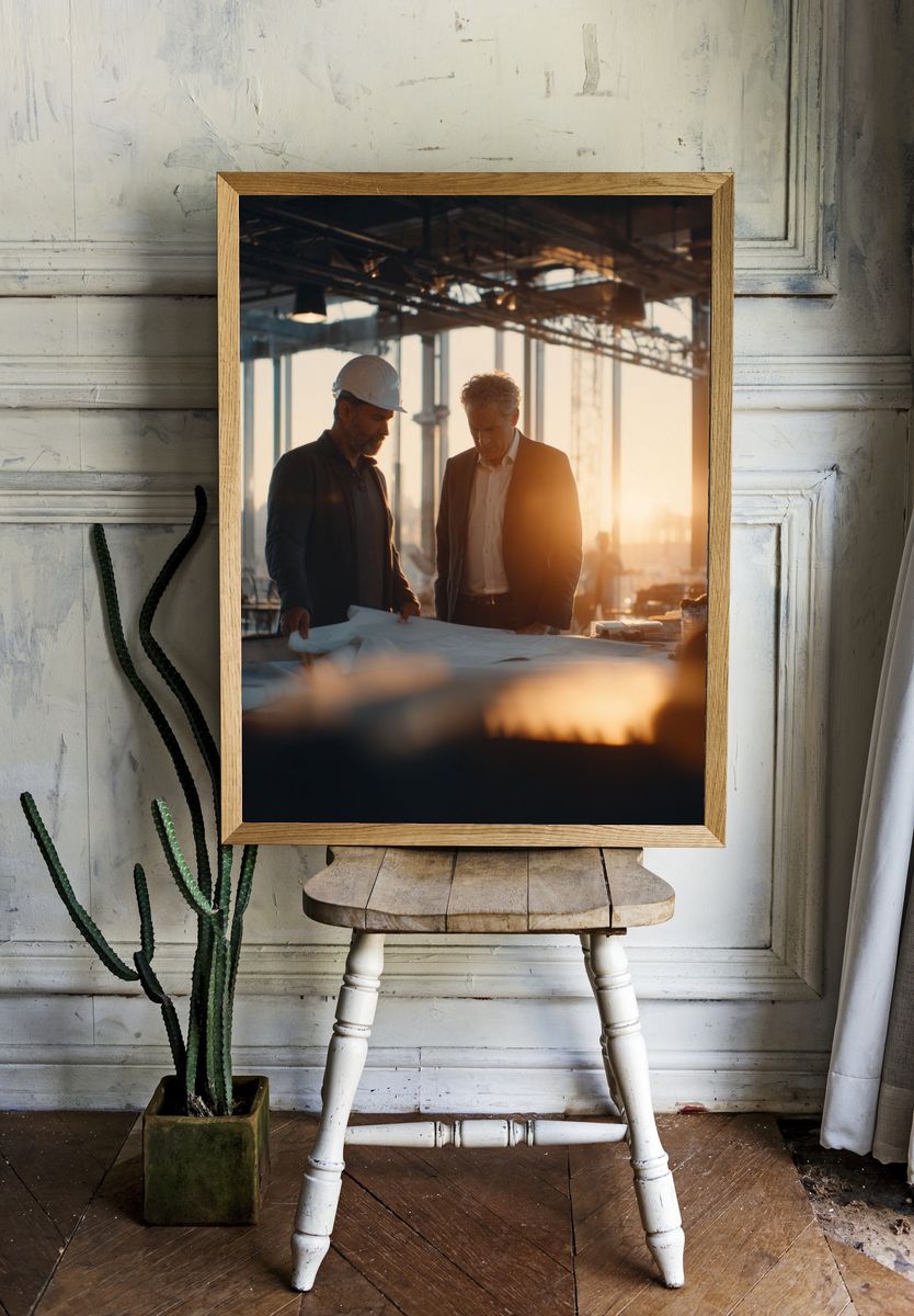 Architects at Sunset Photography Poster. — room view 1