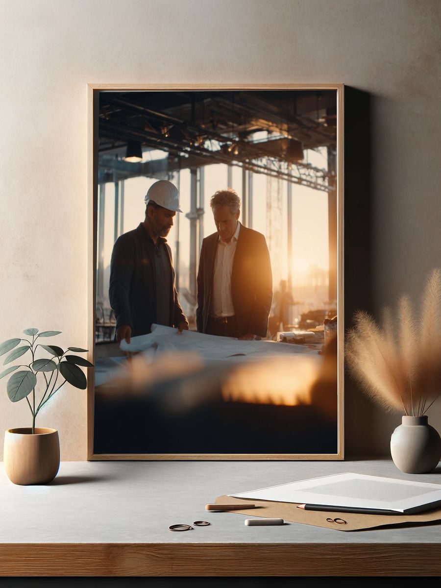 Architects at Sunset Photography Poster. — room view 2