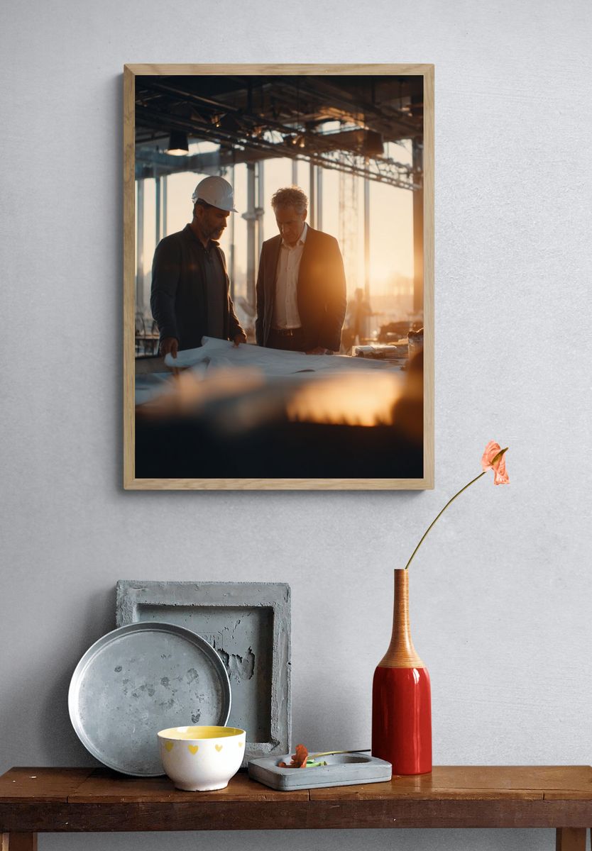 Architects at Sunset Photography Poster. — room view 3