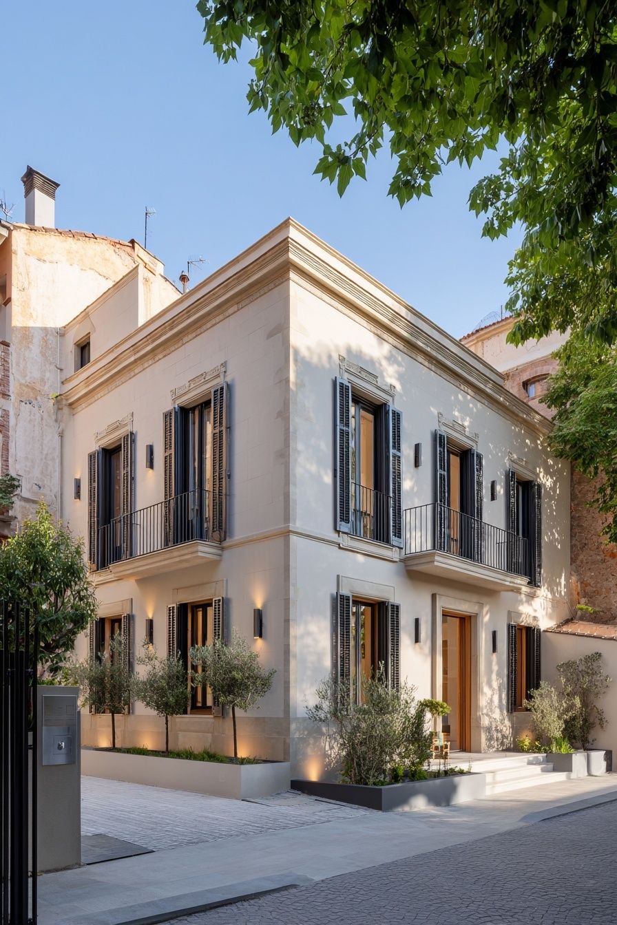 Mediterranean Villa Facade Photography Poster. poster detail