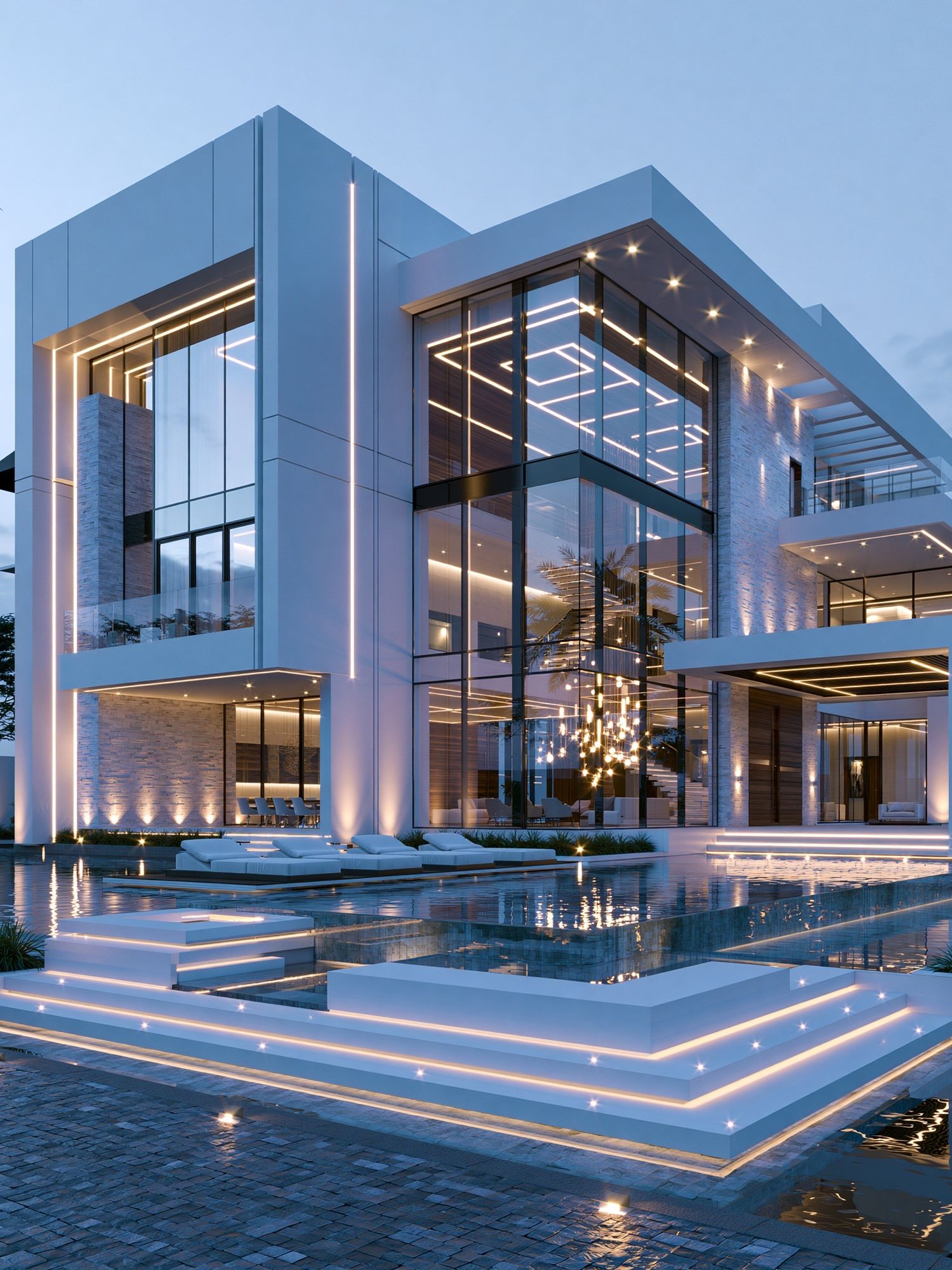 Modern Luxury Villa Architecture Poster. poster detail