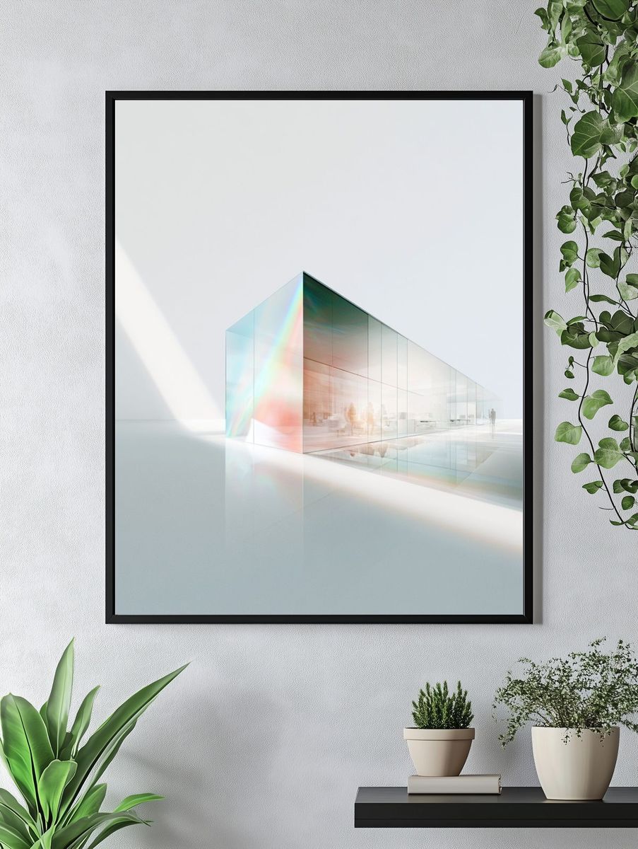 Glass Pavilion Architecture Print. — room view 4