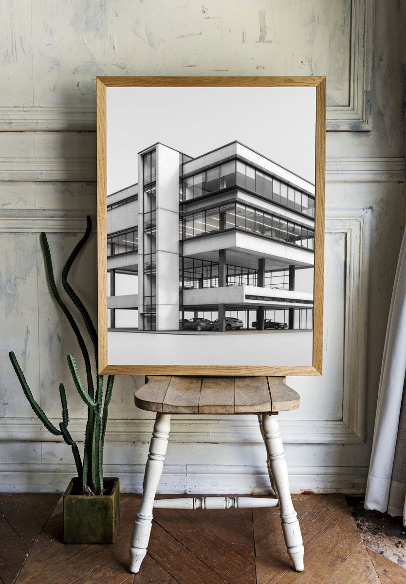 Modernist Building Photography Poster. room preview