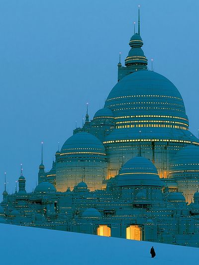 Futuristic Dome Cityscape Photography Poster.