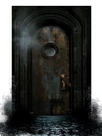 Mysterious Rusted Door Photography Poster.