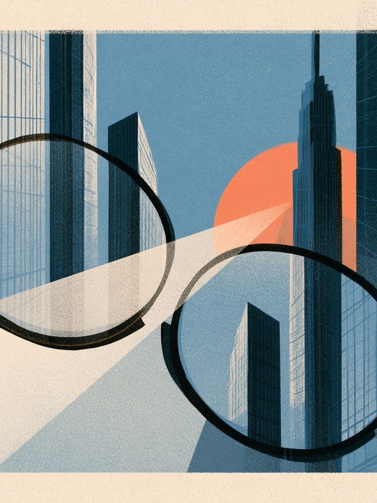 City Skyline Geometric Poster. poster — architecture art