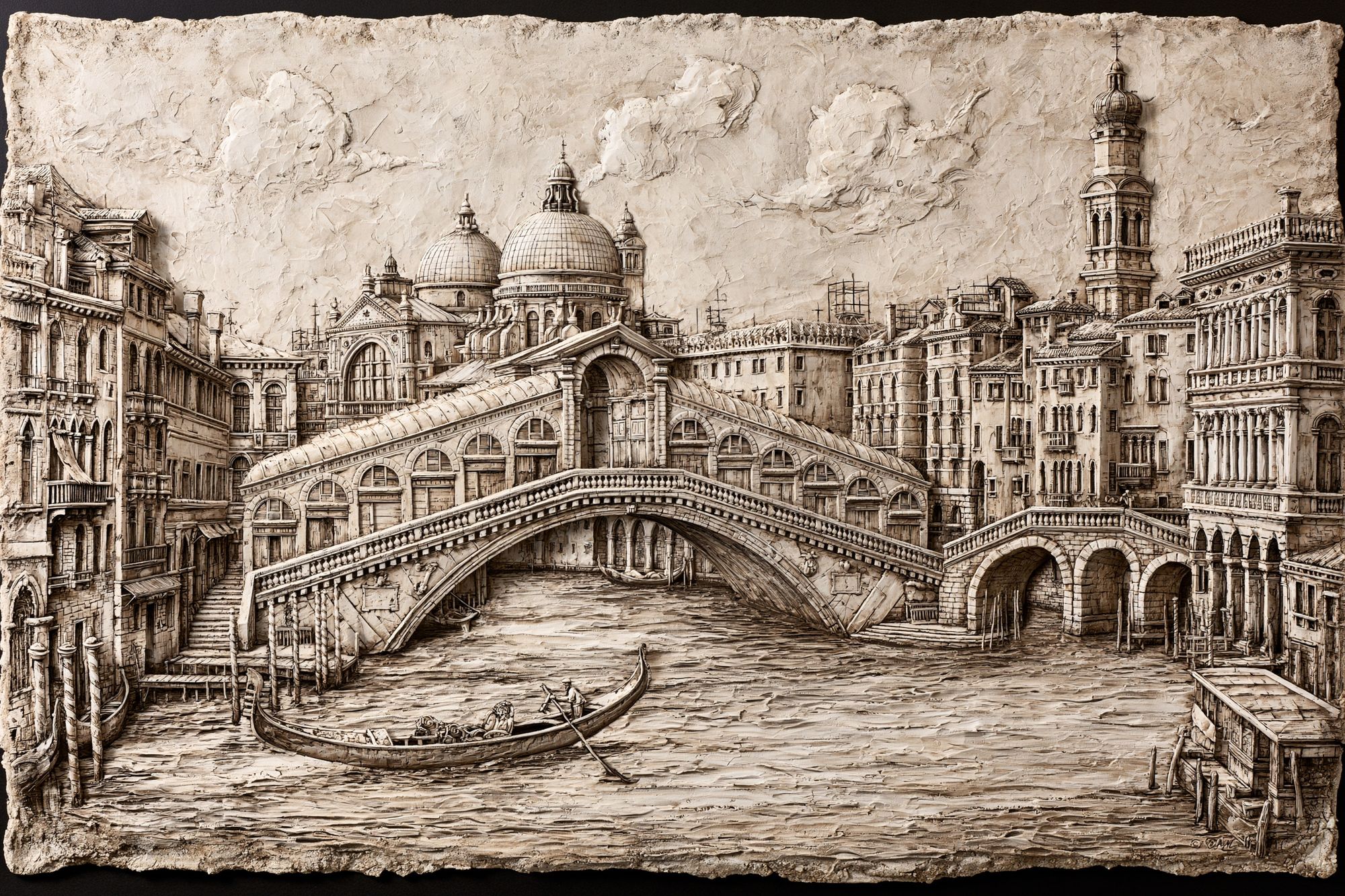 Venetian Canal Cityscape Print. poster detail