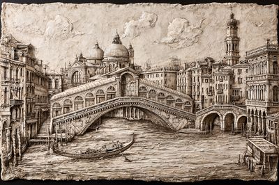 Venetian Canal Cityscape Print.