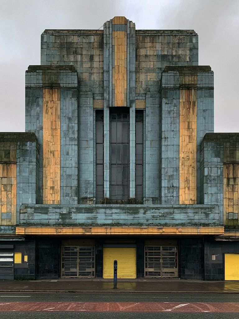 Art Deco Cinema Facade Poster. poster — architecture art