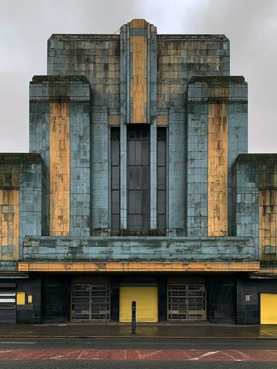 Art Deco Cinema Facade Poster. poster
