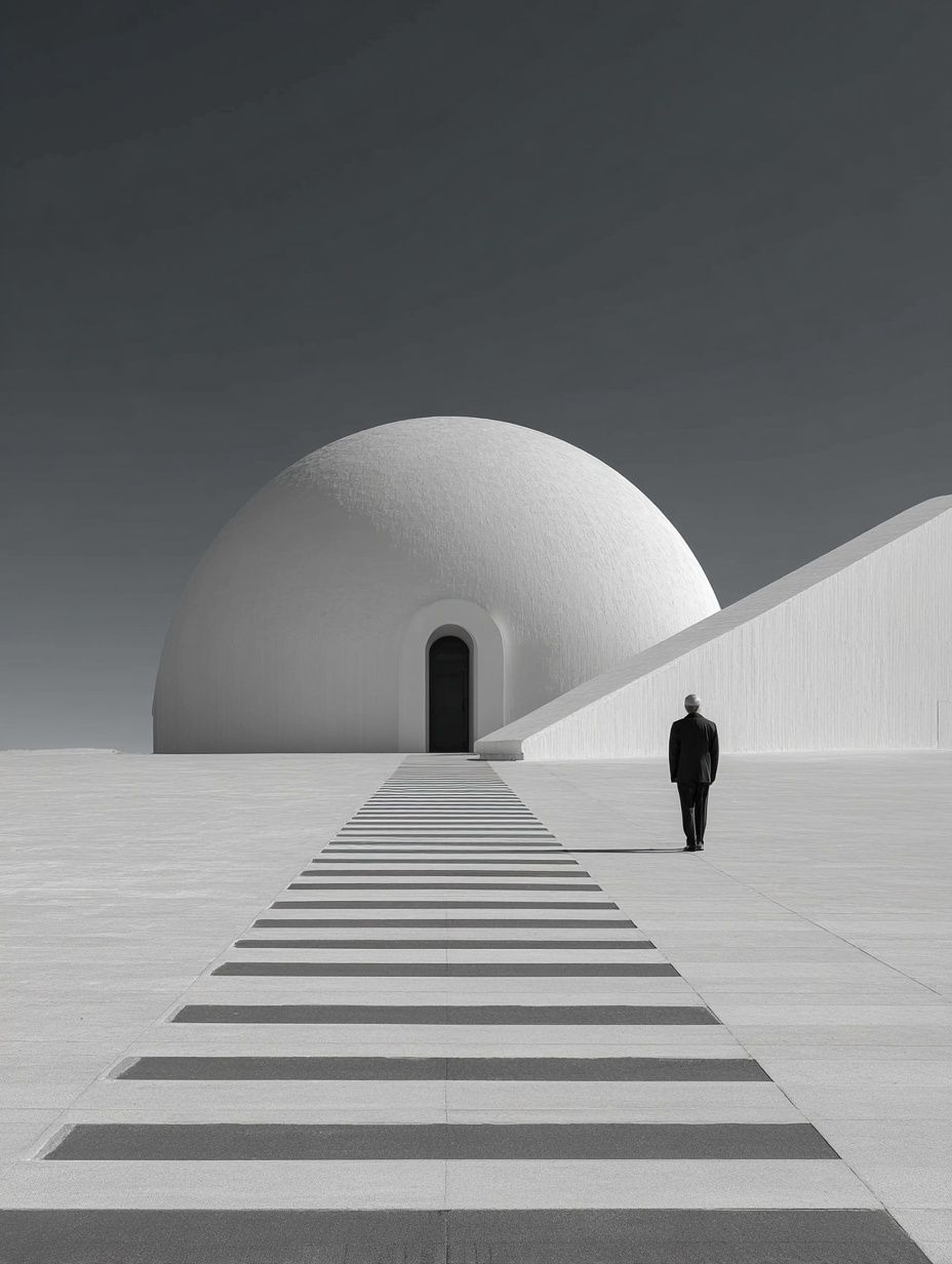 Modern Architecture — Black-White Print. poster detail