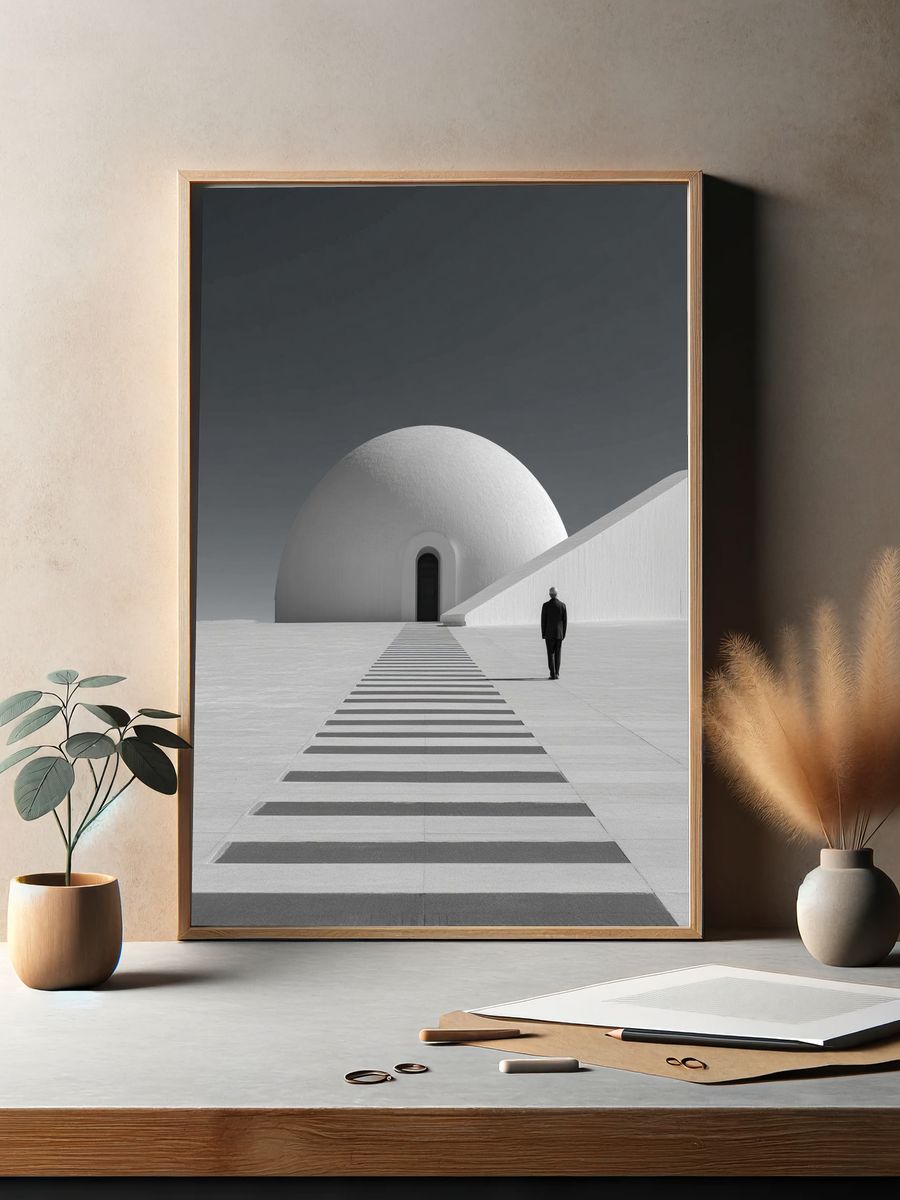 Modern Architecture — Black-White Print. — room view 2