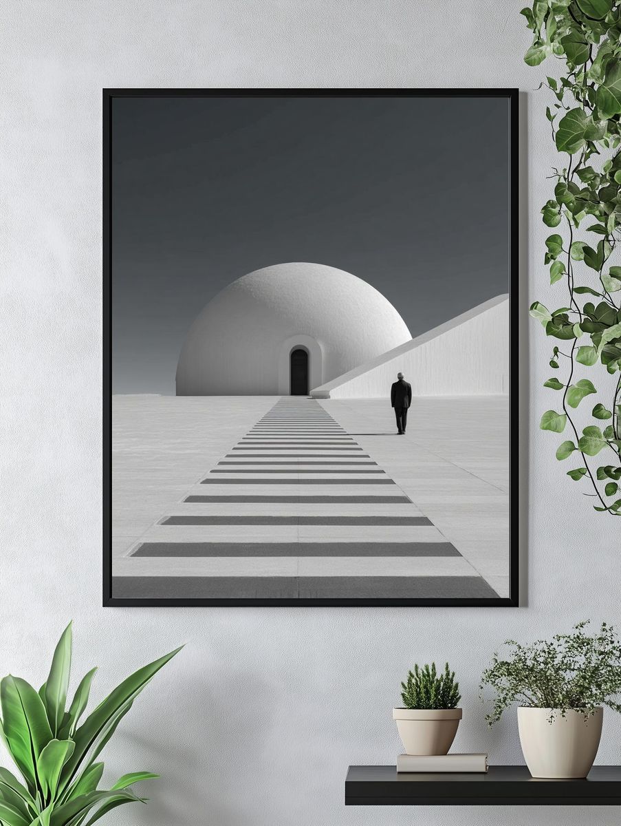 Modern Architecture — Black-White Print. — room view 4
